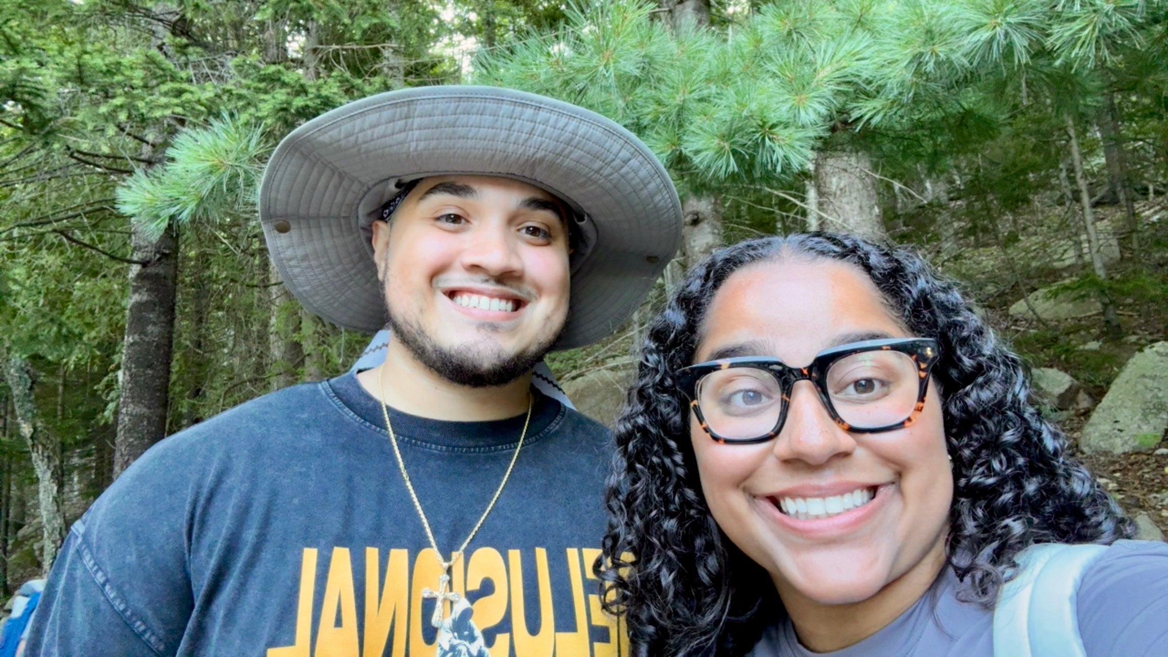 Trailside selfie, Jordan Pond, Acadia National Park