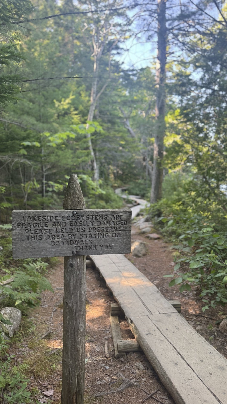 Trail sign, Jordan Pond
